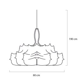 King Home Lampa wisząca RAGNATELA 80 biała - kompozyt