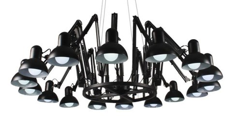 LAMPA WISZĄCA RAGNO 16 King Home CZARNA - aluminium REGULOWANE RAMIONA do domu biura hotelu LAMPA WISZĄCA RAGNO 16 King Home CZARNA - aluminium REGULOWANE RAMIONA do domu biura hotelu