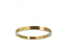 King Home Lampa wisząca RING 40 złota - LED, stal nierdzewna osłona klosza mleczne tworzywo sztuczne