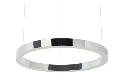 King Home Lampa wisząca RING 60 srebrna - LED stal nierdzewna polerowana na wysoki połysk osłona tworzywo mleczny King Home Lampa wisząca RING 60 srebrna - LED stal nierdzewna polerowana na wysoki połysk osłona tworzywo mleczny