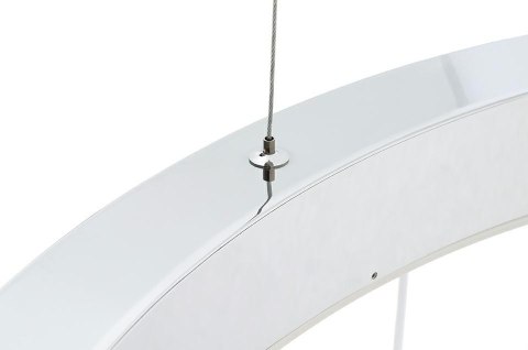 King Home Lampa wisząca RING 80 srebrna - LED stal polerowana na wysoki połysk osłona klosza tworzywo mleczny King Home Lampa wisząca RING 80 srebrna - LED stal polerowana na wysoki połysk osłona klosza tworzywo mleczny