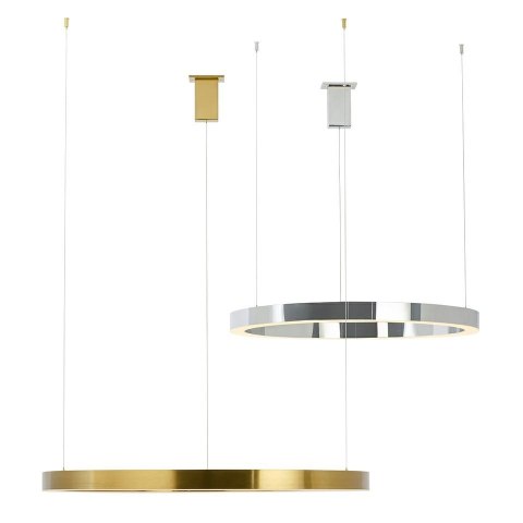 King Home Lampa wisząca RING 80 srebrna - LED stal polerowana na wysoki połysk osłona klosza tworzywo mleczny King Home Lampa wisząca RING 80 srebrna - LED stal polerowana na wysoki połysk osłona klosza tworzywo mleczny