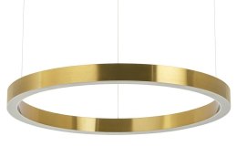 King Home Lampa wisząca sufitowa RING 80 złota - LED, stal nierdzewna osłona tworzywo mleczny