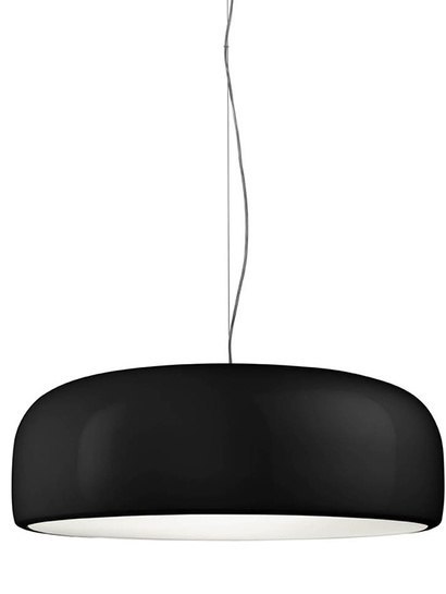 King Home Lampa wisząca SMITH okrągła czarna - aluminium osłona biały akryl 3xE27 King Home Lampa wisząca SMITH okrągła czarna - aluminium osłona biały akryl 3xE27