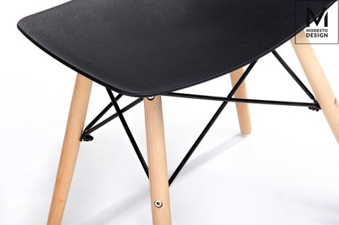 MODESTO stołek, taboret BORD czarny - polipropylen, podstawa bukowa łączenia metal czarny MODESTO stołek, taboret BORD czarny - polipropylen, podstawa bukowa łączenia metal czarny