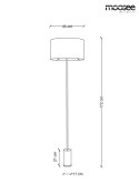 LAMPA PODŁOGOWA SANTORINI - podstawa stal szczotkowana ZŁOTA CZARNY klosz tkanina E27 MOOSEE LAMPA PODŁOGOWA SANTORINI - podstawa stal szczotkowana ZŁOTA CZARNY klosz tkanina E27 MOOSEE
