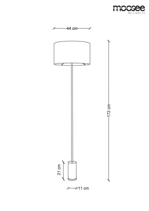 LAMPA PODŁOGOWA SANTORINI - podstawa stal szczotkowana ZŁOTA CZARNY klosz tkanina E27 MOOSEE LAMPA PODŁOGOWA SANTORINI - podstawa stal szczotkowana ZŁOTA CZARNY klosz tkanina E27 MOOSEE