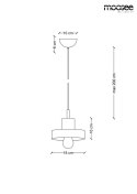 MOOSEE lampa wisząca ARCO 20 - złota podsufitka, marmur jasny czarny przewód E27 do domu i do lokalu MOOSEE lampa wisząca ARCO 20 - złota podsufitka, marmur jasny czarny przewód E27 do domu i do lokalu