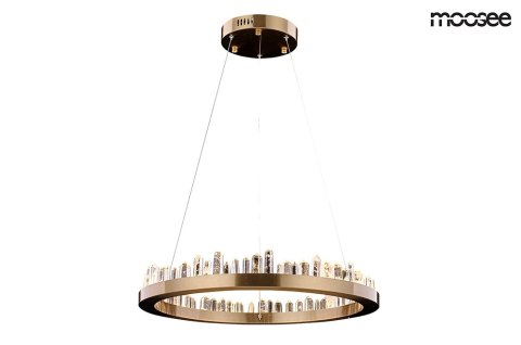 MOOSEE lampa wisząca LED NENUFAR - złota stal nierdzewna szklane kryształy do salonu restauracji hotelu MOOSEE lampa wisząca LED NENUFAR - złota stal nierdzewna szklane kryształy do salonu restauracji hotelu