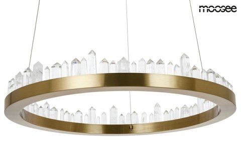 MOOSEE lampa wisząca LED NENUFAR - złota stal nierdzewna szklane kryształy do salonu restauracji hotelu MOOSEE lampa wisząca LED NENUFAR - złota stal nierdzewna szklane kryształy do salonu restauracji hotelu