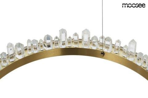 MOOSEE lampa wisząca LED NENUFAR - złota stal nierdzewna szklane kryształy do salonu restauracji hotelu MOOSEE lampa wisząca LED NENUFAR - złota stal nierdzewna szklane kryształy do salonu restauracji hotelu