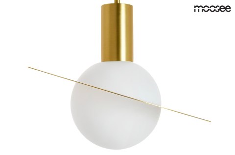 MOOSEE lampa wisząca URAN - złota połączenie mosiądzu w złotym kolorze i kulistego klosza wykonanego z mlecznego szkła MOOSEE lampa wisząca URAN - złota połączenie mosiądzu w złotym kolorze i kulistego klosza wykonanego z mlecznego szkła