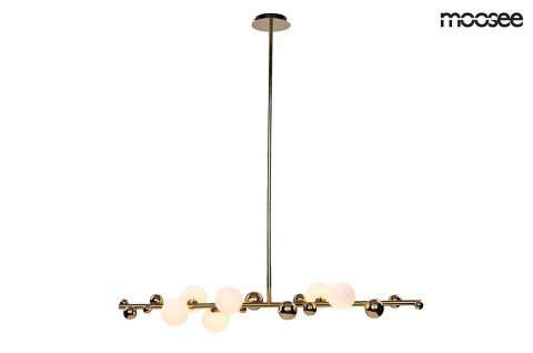 MOOSEE lampa wisząca VALENTINO 120- złota połączenia stali nierdzewnej błyszczącej i szklanych kloszy w kształcie kuli MOOSEE lampa wisząca VALENTINO 120- złota połączenia stali nierdzewnej błyszczącej i szklanych kloszy w kształcie kuli