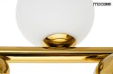 MOOSEE lampa wisząca VALENTINO 120- złota połączenia stali nierdzewnej błyszczącej i szklanych kloszy w kształcie kuli