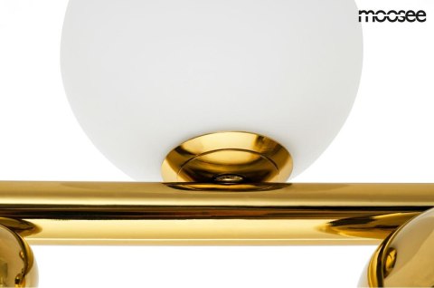 MOOSEE lampa wisząca VALENTINO 120- złota połączenia stali nierdzewnej błyszczącej i szklanych kloszy w kształcie kuli MOOSEE lampa wisząca VALENTINO 120- złota połączenia stali nierdzewnej błyszczącej i szklanych kloszy w kształcie kuli