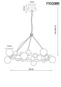 MOOSEE lampa wisząca VALENTINO M - złota stal nierdzewna klosze szkło mleczne