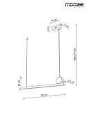 LAMPA wisząca LED WAND 80 - złota połączenie mosiądzu w kolorze złotym i aluminium w kolorze czarnym MOOSEE LAMPA wisząca LED WAND 80 - złota połączenie mosiądzu w kolorze złotym i aluminium w kolorze czarnym MOOSEE