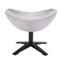 Podnóżek EGG SZEROKI VELVET BLACK jasny szary.37 - welur, podstawa czarna Podnóżek EGG SZEROKI VELVET BLACK jasny szary.37 - welur, podstawa czarna