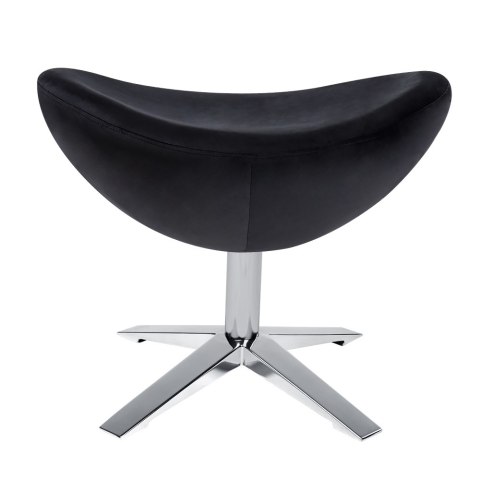 King Home Podnóżek obrotowy EGG SZEROKI VELVET czarny.50 - welur, podstawa stal polerowana King Home Podnóżek obrotowy EGG SZEROKI VELVET czarny.50 - welur, podstawa stal polerowana