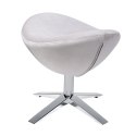 King Home Podnóżek Pufa EGG SZEROKI VELVET jasny szary.37 - welur, podstawa stal King Home Podnóżek Pufa EGG SZEROKI VELVET jasny szary.37 - welur, podstawa stal