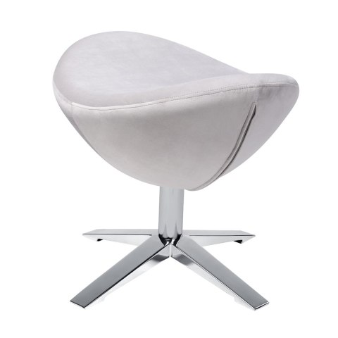 King Home Podnóżek Pufa EGG SZEROKI VELVET jasny szary.37 - welur, podstawa stal King Home Podnóżek Pufa EGG SZEROKI VELVET jasny szary.37 - welur, podstawa stal
