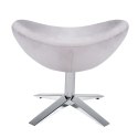 King Home Podnóżek Pufa EGG SZEROKI VELVET jasny szary.37 - welur, podstawa stal King Home Podnóżek Pufa EGG SZEROKI VELVET jasny szary.37 - welur, podstawa stal