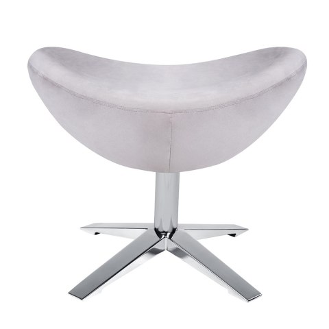 King Home Podnóżek Pufa EGG SZEROKI VELVET jasny szary.37 - welur, podstawa stal King Home Podnóżek Pufa EGG SZEROKI VELVET jasny szary.37 - welur, podstawa stal