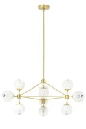 Lampa wisząca PLANETARIO 10 GOLD złota - klosze matowe Lampa wisząca PLANETARIO 10 GOLD złota - klosze matowe