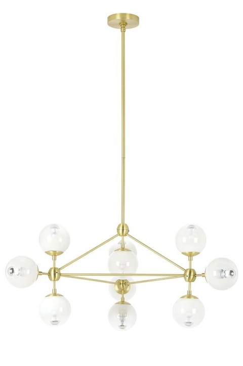 Lampa wisząca PLANETARIO 10 GOLD złota - klosze matowe Lampa wisząca PLANETARIO 10 GOLD złota - klosze matowe