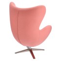D2.DESIGN Fotel Jajo Soft wełna koralowy