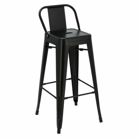 HOKER STOŁEK BAROWY Paris Back short 75cm black insp. Tolix D2.DESIGN CZARNY metal niskie oparcie PODPÓRKA na nogi SZTAPLOWANIE HOKER STOŁEK BAROWY Paris Back short 75cm black insp. Tolix D2.DESIGN CZARNY metal niskie oparcie PODPÓRKA na nogi SZTAPLOWANIE