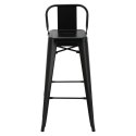 HOKER STOŁEK BAROWY Paris Back short 75cm black insp. Tolix D2.DESIGN CZARNY metal niskie oparcie PODPÓRKA na nogi SZTAPLOWANIE HOKER STOŁEK BAROWY Paris Back short 75cm black insp. Tolix D2.DESIGN CZARNY metal niskie oparcie PODPÓRKA na nogi SZTAPLOWANIE