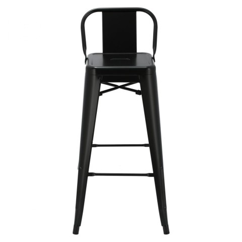 HOKER STOŁEK BAROWY Paris Back short 75cm black insp. Tolix D2.DESIGN CZARNY metal niskie oparcie PODPÓRKA na nogi SZTAPLOWANIE HOKER STOŁEK BAROWY Paris Back short 75cm black insp. Tolix D2.DESIGN CZARNY metal niskie oparcie PODPÓRKA na nogi SZTAPLOWANIE