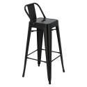 HOKER STOŁEK BAROWY Paris Back short 75cm black insp. Tolix D2.DESIGN CZARNY metal niskie oparcie PODPÓRKA na nogi SZTAPLOWANIE HOKER STOŁEK BAROWY Paris Back short 75cm black insp. Tolix D2.DESIGN CZARNY metal niskie oparcie PODPÓRKA na nogi SZTAPLOWANIE