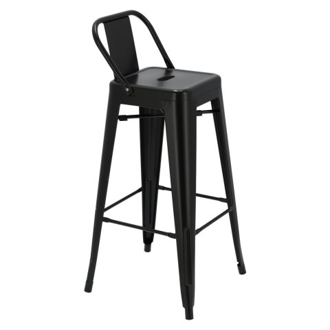 HOKER STOŁEK BAROWY Paris Back short 75cm black insp. Tolix D2.DESIGN CZARNY metal niskie oparcie PODPÓRKA na nogi SZTAPLOWANIE HOKER STOŁEK BAROWY Paris Back short 75cm black insp. Tolix D2.DESIGN CZARNY metal niskie oparcie PODPÓRKA na nogi SZTAPLOWANIE