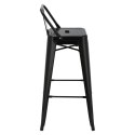 HOKER STOŁEK BAROWY Paris Back short 75cm black insp. Tolix D2.DESIGN CZARNY metal niskie oparcie PODPÓRKA na nogi SZTAPLOWANIE HOKER STOŁEK BAROWY Paris Back short 75cm black insp. Tolix D2.DESIGN CZARNY metal niskie oparcie PODPÓRKA na nogi SZTAPLOWANIE
