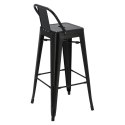 HOKER STOŁEK BAROWY Paris Back short 75cm black insp. Tolix D2.DESIGN CZARNY metal niskie oparcie PODPÓRKA na nogi SZTAPLOWANIE HOKER STOŁEK BAROWY Paris Back short 75cm black insp. Tolix D2.DESIGN CZARNY metal niskie oparcie PODPÓRKA na nogi SZTAPLOWANIE