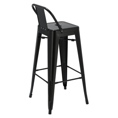 HOKER STOŁEK BAROWY Paris Back short 75cm black insp. Tolix D2.DESIGN CZARNY metal niskie oparcie PODPÓRKA na nogi SZTAPLOWANIE HOKER STOŁEK BAROWY Paris Back short 75cm black insp. Tolix D2.DESIGN CZARNY metal niskie oparcie PODPÓRKA na nogi SZTAPLOWANIE