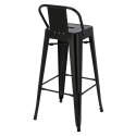 HOKER STOŁEK BAROWY Paris Back short 75cm black insp. Tolix D2.DESIGN CZARNY metal niskie oparcie PODPÓRKA na nogi SZTAPLOWANIE HOKER STOŁEK BAROWY Paris Back short 75cm black insp. Tolix D2.DESIGN CZARNY metal niskie oparcie PODPÓRKA na nogi SZTAPLOWANIE