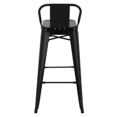 HOKER STOŁEK BAROWY Paris Back short 75cm black insp. Tolix D2.DESIGN CZARNY metal niskie oparcie PODPÓRKA na nogi SZTAPLOWANIE HOKER STOŁEK BAROWY Paris Back short 75cm black insp. Tolix D2.DESIGN CZARNY metal niskie oparcie PODPÓRKA na nogi SZTAPLOWANIE