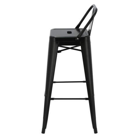 HOKER STOŁEK BAROWY Paris Back short 75cm black insp. Tolix D2.DESIGN CZARNY metal niskie oparcie PODPÓRKA na nogi SZTAPLOWANIE HOKER STOŁEK BAROWY Paris Back short 75cm black insp. Tolix D2.DESIGN CZARNY metal niskie oparcie PODPÓRKA na nogi SZTAPLOWANIE