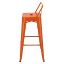 D2.DESIGN Hoker Paris Back short 75cm orange insp. Tolix