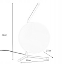 King Home Lampa biurkowa stołowa HALM 1 - mosiądz klosz kula szklany biały G9 do domu i do lokalu King Home Lampa biurkowa stołowa HALM 1 - mosiądz klosz kula szklany biały G9 do domu i do lokalu