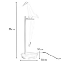 King Home Lampa biurkowa LORO TABLE złota - LED metal klosz w kształcie ptaka biały tworzywo PP King Home Lampa biurkowa LORO TABLE złota - LED metal klosz w kształcie ptaka biały tworzywo PP