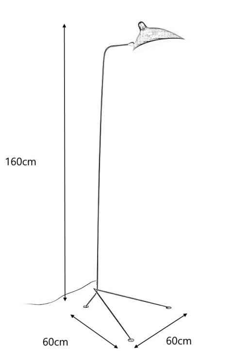 King Home Lampa podłogowa stojąca RAVEN FLOOR UP czarna - metal E27 wnętrze klosza Biały King Home Lampa podłogowa stojąca RAVEN FLOOR UP czarna - metal E27 wnętrze klosza Biały