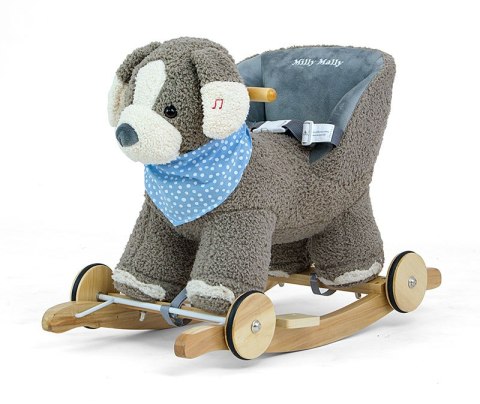 Milly Mally Piesek Polly - Gray Dog Szary na biegunach lub kółkach interaktywne uszy regulowany pas bezpieczeństwa 12 m+ Milly Mally Piesek Polly - Gray Dog Szary na biegunach lub kółkach interaktywne uszy regulowany pas bezpieczeństwa 12 m+