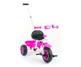 Milly Mally Rowerek trójkołowy Turbo Pink Różowy dzwonek pasy bezpieczeństwa regulacja siedziska koszyk na zabawki 18 m+