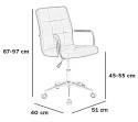 SIGNAL FOTEL OBROTOWY BIUROWY Q-022 SZARY MATERIAŁ