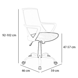 SIGNAL FOTEL OBROTOWY Q-248 SZARY/CZARNY TILT