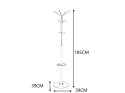 SIGNAL WIESZAK NA UBRANIA PODŁOGOWY CR26 BIAŁY DREWNO + METAL CHROM